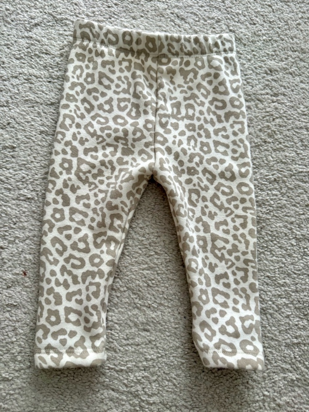 Joe Fresh Cream and Taupe Leopard Print fleece lined Pant